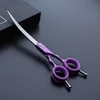 Obraz 2/4 - HOLLY Superľahké zahnuté nožnice na starostlivosť o psov, fialové 6,5" (17 cm) - Jargem
