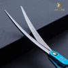 Obraz 3/4 - LYRA Super ľahké zahnuté nožnice na starostlivosť o psov, modré 6" (15,5 cm) - Jargem
