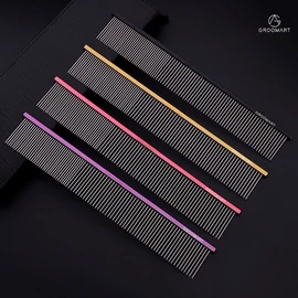 Aluminium comb with 80/20 tooth density (24 cm) - black
