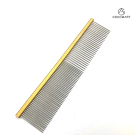 Aluminium comb with 50/50 tooth density (18,5 cm) - gold