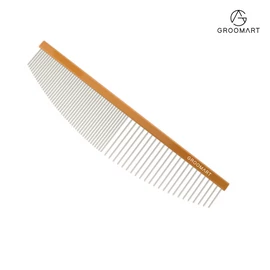 Halfmoon comb with 50/50 tooth density (16,5 cm) - gold