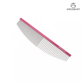 Halfmoon comb with 50/50 tooth density (16,5 cm) - pink