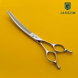SOLÉ Hajlított, egyoldalas ritkító kutyakozmetikai olló 52T 7” (18 cm) - Jargem