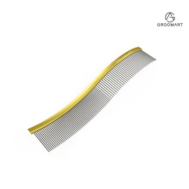 S-shaped curved comb (23 cm) - 3.8 cm tooth length - gold