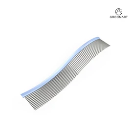 S-shaped curved comb (23 cm) - 3.8 cm tooth length - blue