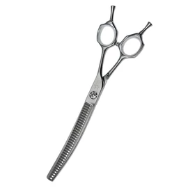 GLOW Curved Chunker dog grooming scissors 7″ (18 cm) – Hydra
