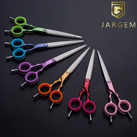 JARGEM – ALBA Pink szuperkönnyű egyenes kutyakozmetikai olló 6,5” (17cm)