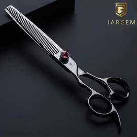 JARGEM – LILLY Balkezes egyenes ritkító kutyakozmetikai olló 56T 7,5” (19 cm)