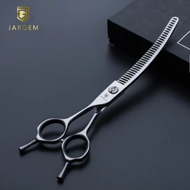 JARGEM – MIGA Balkezes hajlított chunker kutyakozmetikai olló 35T 7” (17,5 cm)