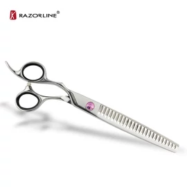 LOLLY – Balkezes, chunker kutyakozmetikai olló, 24T, 7,5” (18,5 cm) – Razorline