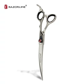 CARLA – Hajlított kutyakozmetikai olló, 7,5” (18,6 cm) – Razorline