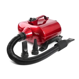 DHD-3000F Typhoon Professional High-Velocity Grooming Blaster with Dual Motor Heated Air Function, red - Shernbao