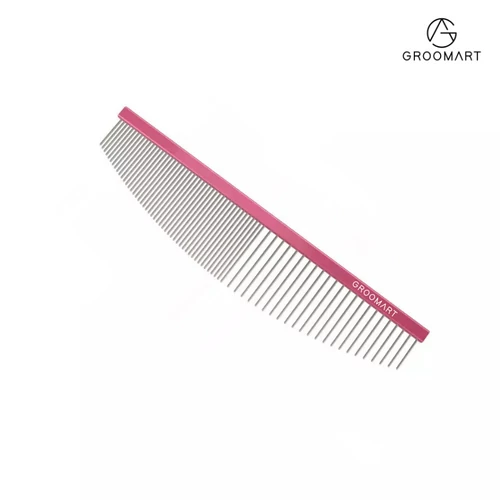 Polmesiacový hrebeň s hustotou zubov 50/50 (16,5 cm) - pink