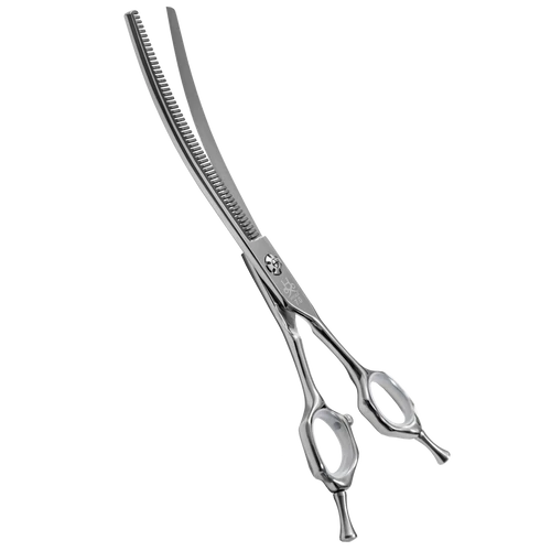 GLOW Curved Thinner dog grooming scissors 7″ (18 cm) – Hydra