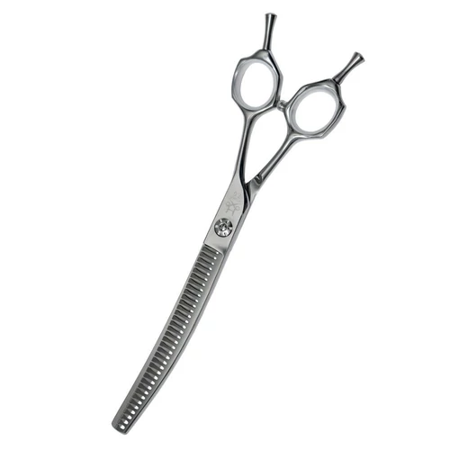 GLOW Curved Chunker dog grooming scissors 7″ (18 cm) – Hydra