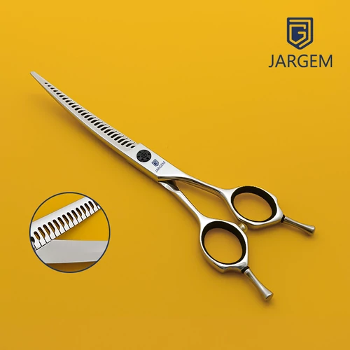 LYNX Hajlított chunker kutyakozmetikai olló 27T 7” (18 cm) - Jargem