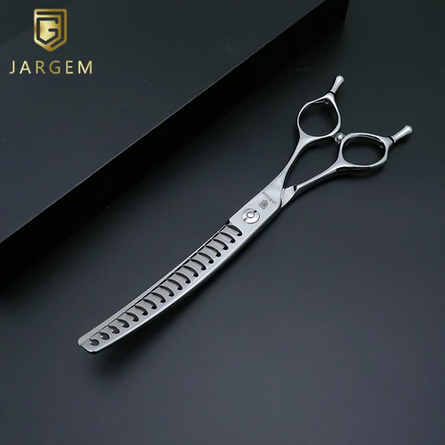 JARGEM – YUKO Hajlított chunker kutyakozmetikai olló 18T 6,5” (16 cm)