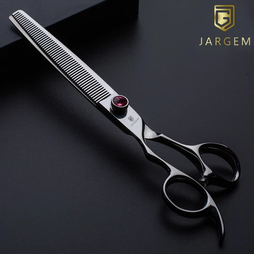 JARGEM – LILLY Balkezes egyenes ritkító kutyakozmetikai olló 56T 7,5” (19 cm)