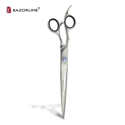 LUNA – Balkezes, egyenes kutyakozmetikai olló, 8” (20 cm) – Razorline