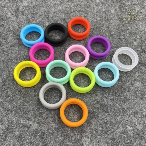 Szűkítő puha gumigyűrű ollókhoz - 1 pár - átlátszó